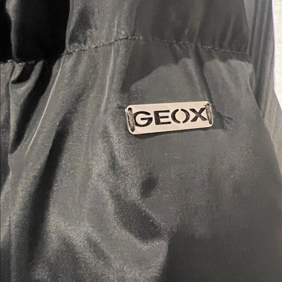 Geox Black Down-filled Hooded Parka Coat Size 12 - Picture 6 of 14
